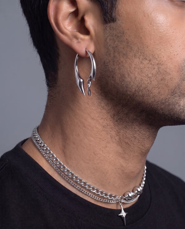 Arc Earrings — with a chain