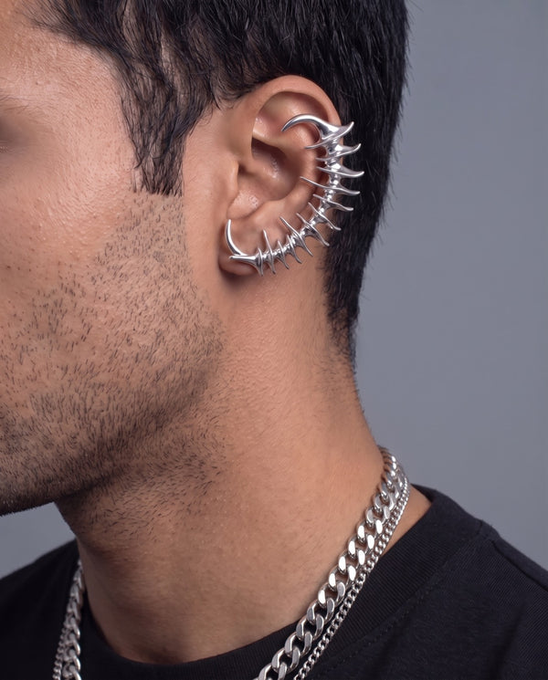 Exoskeleton Ear Cuff — with a chain