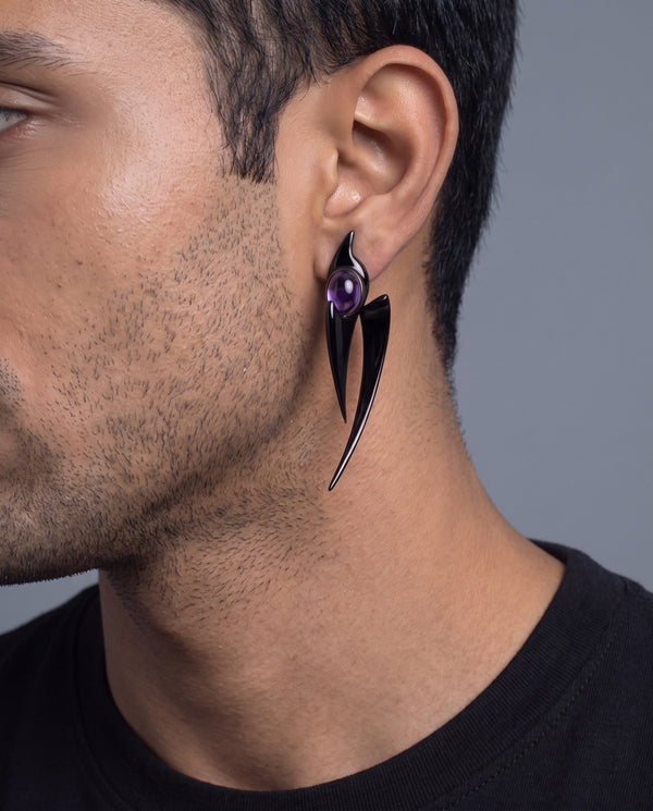 Nocturne Earrings — on its own