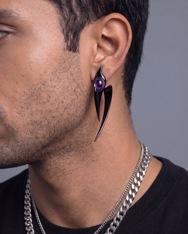 Nocturne Earrings — with a chain