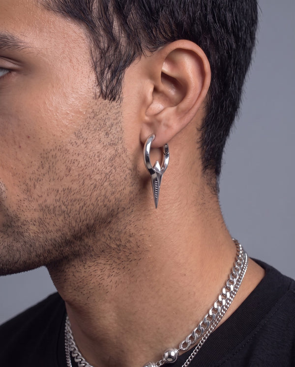 Puncture Earrings — with a chain