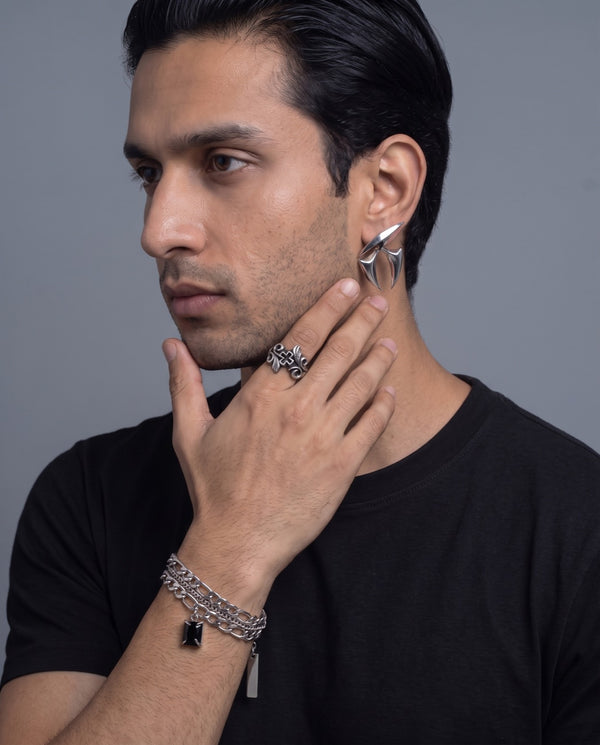 Slash Earrings — the full look