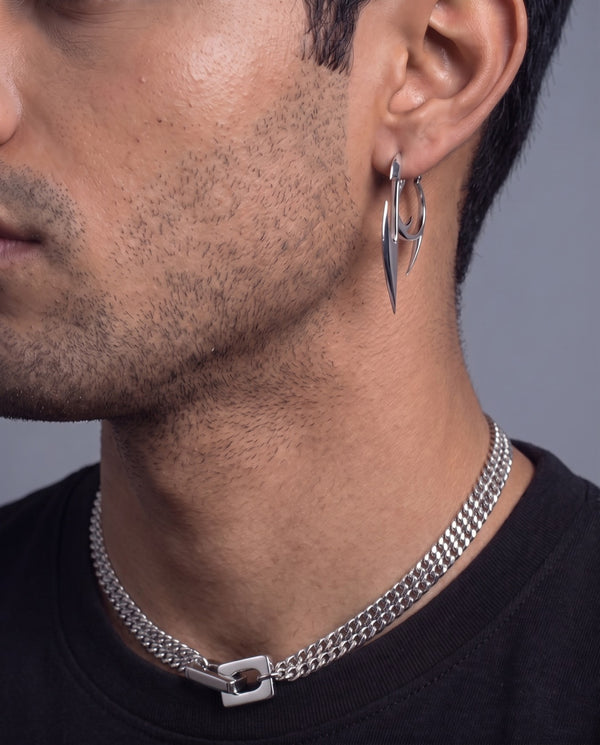Strike Earrings — with a chain