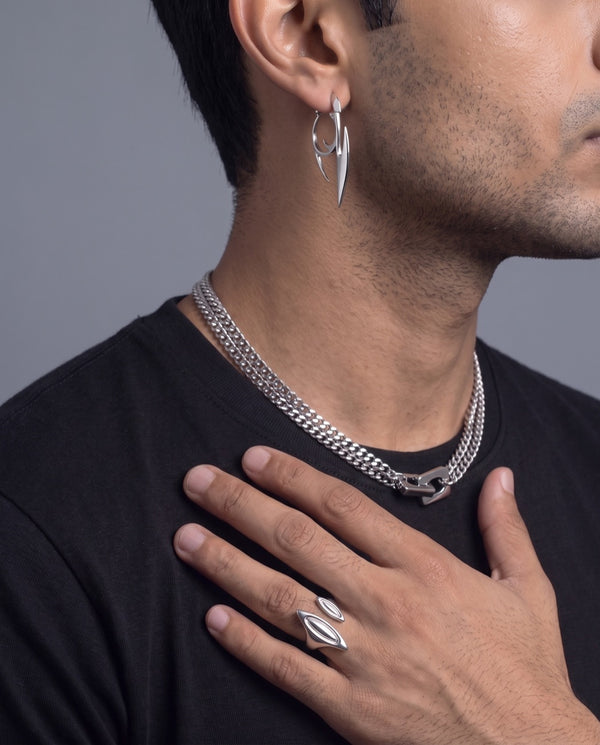 Strike Earrings — the full look